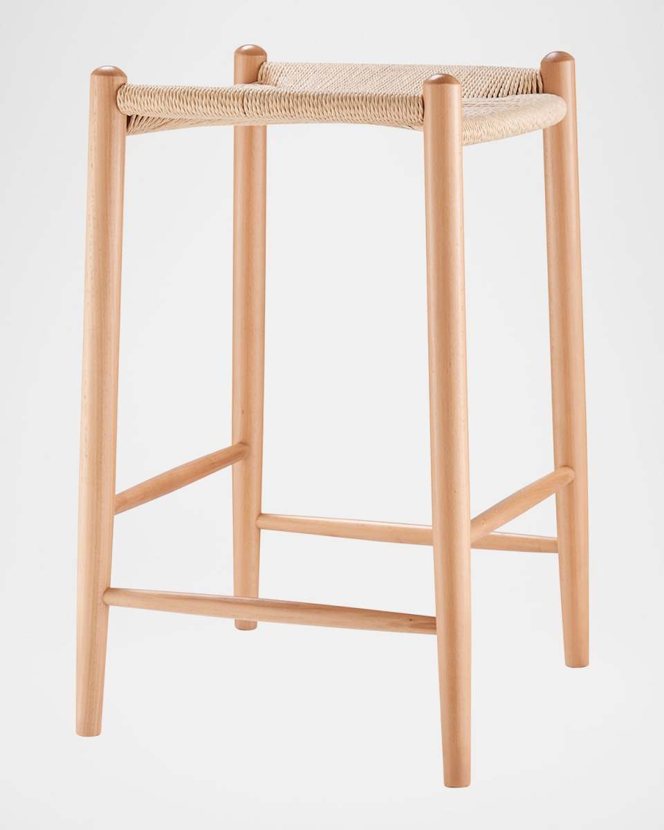 Evelina Backless Counter Stool, 26.5"